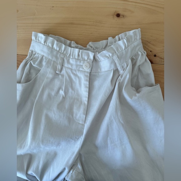 NWOT Corey Lynn Calter Anthropologie Tapered Paper Bag Ruffle Waist Trousers - Picture 7 of 11